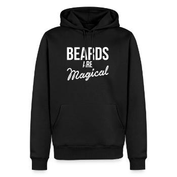 Beards Are Magical Shirt Geschenk - Männer Premium Bio Hoodie - Schwarz - Vorne - Nico (187cm)