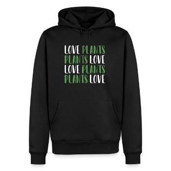Plantes d’amour Plantes de jardinier - Sweat à capuche Premium bio Homme - noir - Devant - Nico (187cm)
