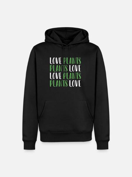 Love Plants Gardener Plants - Men’s Premium Organic Hoodie - black