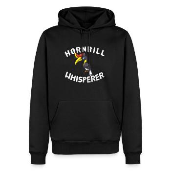 Hornbill Whisperer Vogelbeobachter Nashornvogel - Männer Premium Bio Hoodie - Schwarz - Vorne - Nico (187cm)