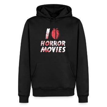 J’adore Horror Movie Night Horror Movie Halloween - Sweat à capuche Premium bio Homme - noir - Devant - Nico (187cm)