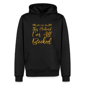 This Weekend, I'm All Booked 4 - Männer Premium Bio Hoodie - Schwarz - Vorne - Nico (187cm)
