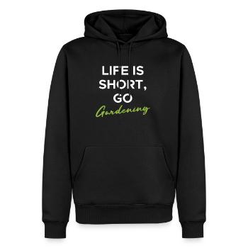 Life Is Short Go Gardening Chemise Gift Gardener - Sweat à capuche Premium bio Homme - noir - Devant - Nico (187cm)