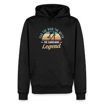 Dad The Man The Myth The Gardening Legend - Männer Premium Bio Hoodie - Schwarz - Vorne - Nico (187cm)