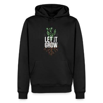 Let It Grow Shirt Gift Gardener - Sweat à capuche Premium bio Homme - noir - Devant - Nico (187cm)
