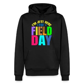 I'm Just Here For Field Day 27 - Men’s Premium Organic Hoodie - black - Front - Nico (187cm)