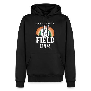 I'm Just Here For Field Day 32 - Men’s Premium Organic Hoodie - black - Front - Nico (187cm)