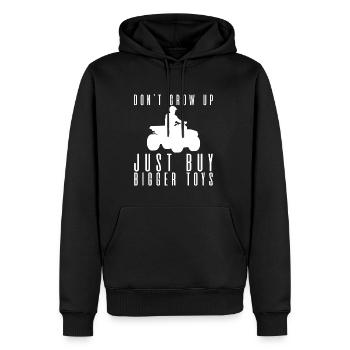 Don't Grow Up, Just Buy Bigger Toys 4 - Männer Premium Bio Hoodie - Schwarz - Vorne - Nico (187cm)