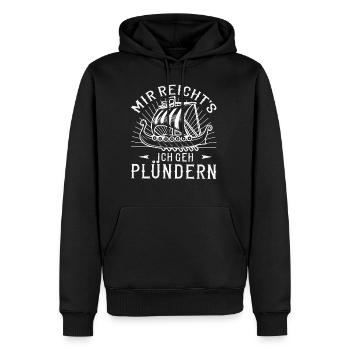 Wikinger Mir Reichts Ich Geh Plündern Geschenk See - Männer Premium Bio Hoodie - Schwarz - Vorne - Nico (187cm)