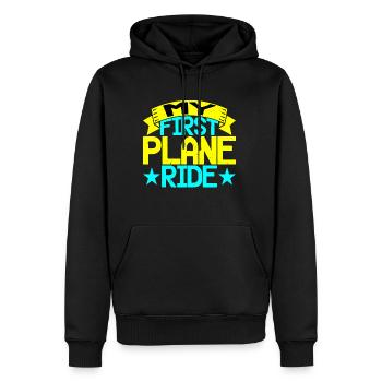 My First Plane Ride 41 - Männer Premium Bio Hoodie - Schwarz - Vorne - Nico (187cm)
