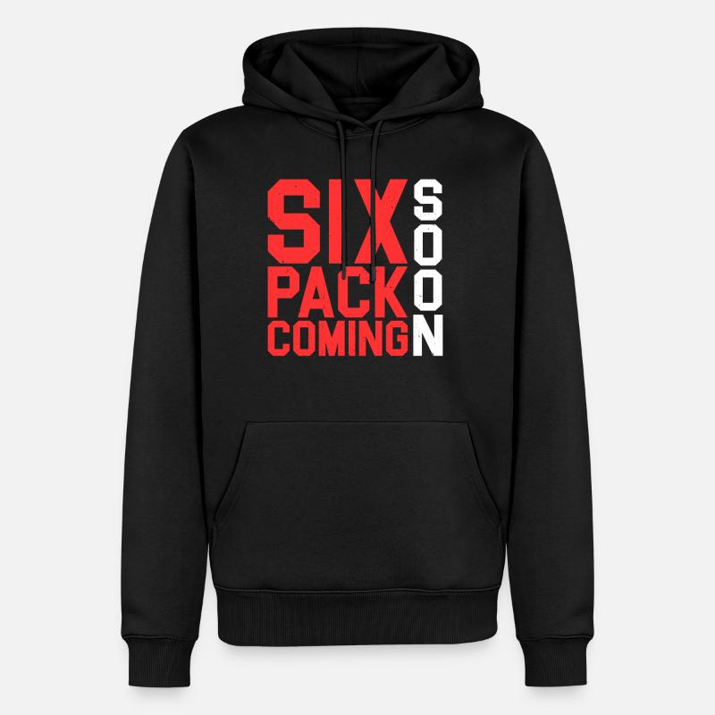 Six Pack Coming Soon 28 - Männer Premium Bio Hoodie - Schwarz