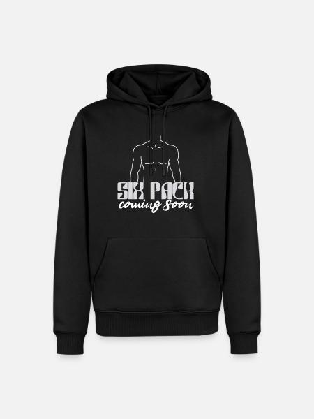 Six Pack Coming Soon 20 - Men’s Premium Organic Hoodie - black