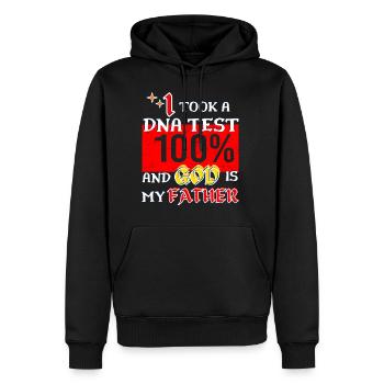 I Took A DNA Test And God Is My Father 26 - Männer Premium Bio Hoodie - Schwarz - Vorne - Nico (187cm)