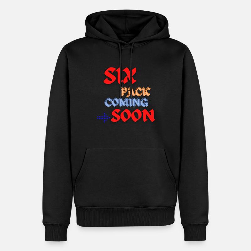 Six Pack à venir 34 - Sweat à capuche Premium bio Homme - noir