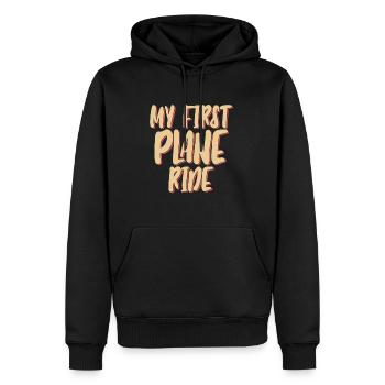 My First Plane Ride 44 - Männer Premium Bio Hoodie - Schwarz - Vorne - Nico (187cm)