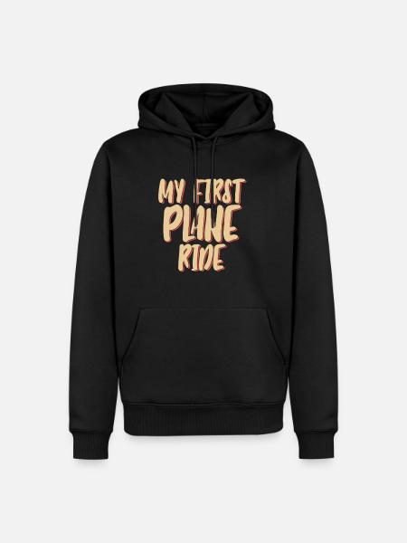 My First Plane Ride 44 - Men’s Premium Organic Hoodie - black
