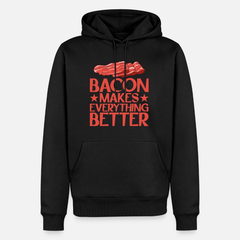 Bacon Makes Everything Better 13 - Men’s Premium Organic Hoodie - black