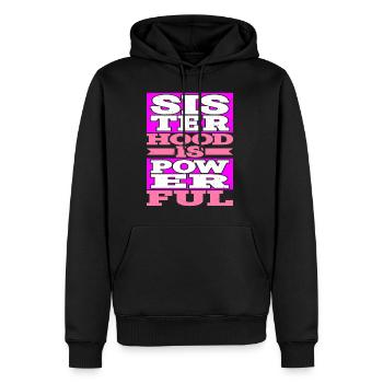 Sisterhood is Powerful 19 - Männer Premium Bio Hoodie - Schwarz - Vorne - Nico (187cm)