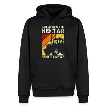 Hektar Arbeit Traktor Landwirt Landwirtschaft Agra - Männer Premium Bio Hoodie - Schwarz - Vorne - Nico (187cm)