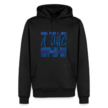 Some People Just Need A Hug Around The Neck 3 - Männer Premium Bio Hoodie - Schwarz - Vorne - Nico (187cm)