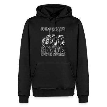 Beruf Bauer Traktor Landwirt Landwirtschaft Agrar - Männer Premium Bio Hoodie - Schwarz - Vorne - Nico (187cm)