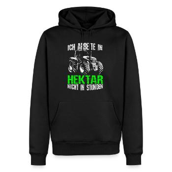 Beruf Bauer Traktor Landwirt Landwirtschaft Agrar - Männer Premium Bio Hoodie - Schwarz - Vorne - Nico (187cm)