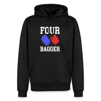 Four Bagger Shirt Geschenk Cornhole - Männer Premium Bio Hoodie - Schwarz - Vorne - Nico (187cm)