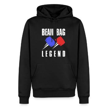 Bean Bag Legend Shirt Cadeau Cornhole - Sweat à capuche Premium bio Homme - noir - Devant - Nico (187cm)