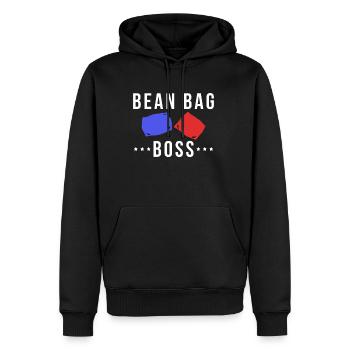 Bean Bag Boss Shirt Geschenk Cornhole - Männer Premium Bio Hoodie - Schwarz - Vorne - Nico (187cm)