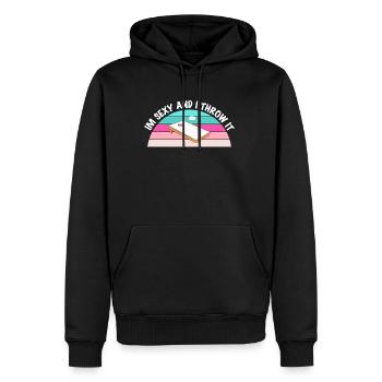 Dans Sexy et je le jette Cornhole Shirt cadeau - Sweat à capuche Premium bio Homme - noir - Devant - Nico (187cm)