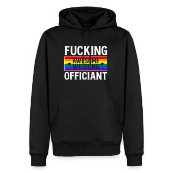 Putain de chemise officiante géniale CADEAU LGBT - Sweat à capuche Premium bio Homme - noir - Devant - Nico (187cm)