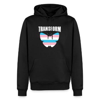 Transform Schmetterling Trans Kid Shirt - Männer Premium Bio Hoodie - Schwarz - Vorne - Nico (187cm)