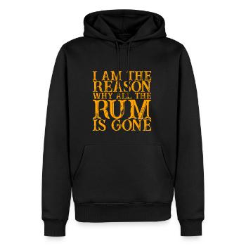 I Am The Reason Why All The Rum Is Gone 3 - Men’s Premium Organic Hoodie - black - Front - Nico (187cm)