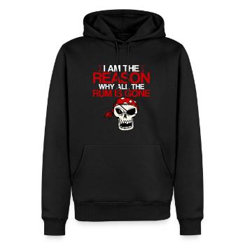 I Am The Reason Why All The Rum Is Gone 2 - Männer Premium Bio Hoodie - Schwarz - Vorne - Nico (187cm)