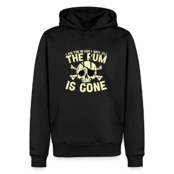 I Am The Reason Why All The Rum Is Gone - Men’s Premium Organic Hoodie - black - Front - Nico (187cm)