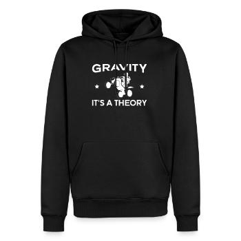 Gravity It ́s A Theory Shirt Cadeau - Sweat à capuche Premium bio Homme - noir - Devant - Nico (187cm)