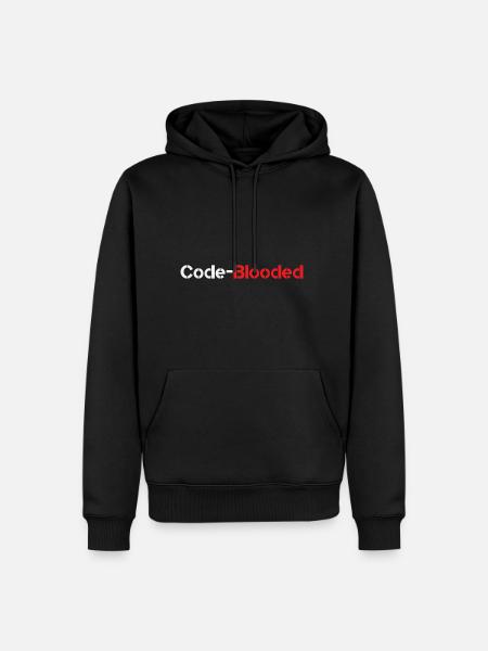 Code Blooded Programmer Coding Computer Science - Männer Premium Bio Hoodie - Schwarz