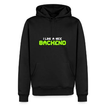 I like a Nice Backend Software Programmer Nerd - Männer Premium Bio Hoodie - Schwarz - Vorne - Nico (187cm)