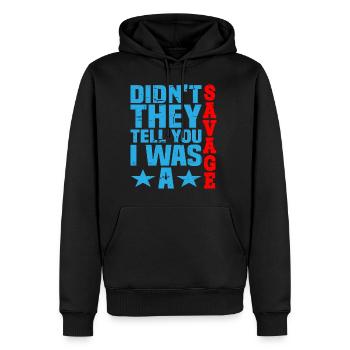 Ne vous ont-ils pas dit que j’étais un sauvage 3 - Sweat à capuche Premium bio Homme - noir - Devant - Nico (187cm)