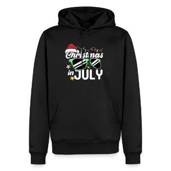 Noël Été Santa Beach Sun Holiday X-Mas - Sweat à capuche Premium bio Homme - noir - Devant - Nico (187cm)
