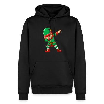Dabbing Weihnachtself Weihnachten X-Mas - Männer Premium Bio Hoodie - Schwarz - Vorne - Nico (187cm)