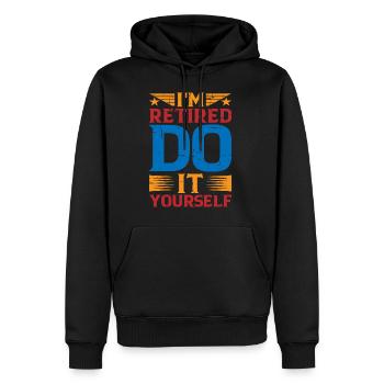 I'm retired, do it yourself 9 - Männer Premium Bio Hoodie - Schwarz - Vorne - Nico (187cm)