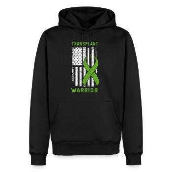 USA Flagge Organspender Transplantation Organ - Männer Premium Bio Hoodie - Schwarz - Vorne - Nico (187cm)