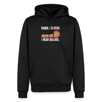 Paddle faster I Hear Banjos Table Tennis - Männer Premium Bio Hoodie - Schwarz - Vorne - Nico (187cm)