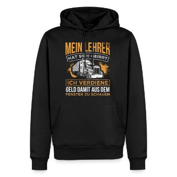 LKW-Fahrer Lustiger LKW Lastwagen Spruch Geschenk - Männer Premium Bio Hoodie - Schwarz - Vorne - Nico (187cm)