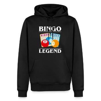 Bingo Legend Shirt Geschenk - Männer Premium Bio Hoodie - Schwarz - Vorne - Nico (187cm)