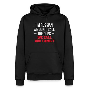 Im Russian We Dont Call The Cops We Call... - Männer Premium Bio Hoodie - Schwarz - Vorne - Nico (187cm)