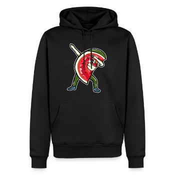 Dabbing Dab Dabbende Pastèque Melon Été - Sweat à capuche Premium bio Homme - noir - Devant - Nico (187cm)