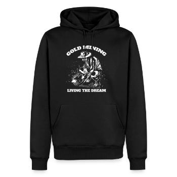 Gold Goldgräber Goldwäscher Bergbau Goldsucher - Männer Premium Bio Hoodie - Schwarz - Vorne - Nico (187cm)