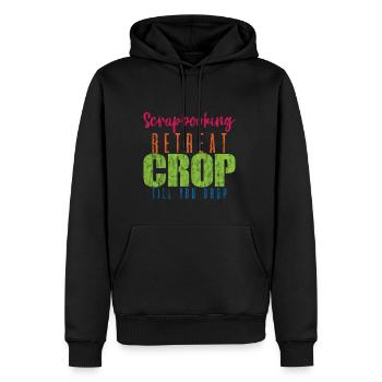 Scrapbooking Retreat Crop jusqu’à ce que vous tombiez - Sweat à capuche Premium bio Homme - noir - Devant - Nico (187cm)
